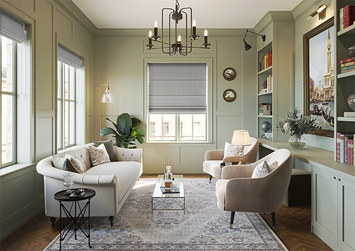 Bruschal (Blackout), Grey Horizon - Twist&Fit Roman Blind - Image 8